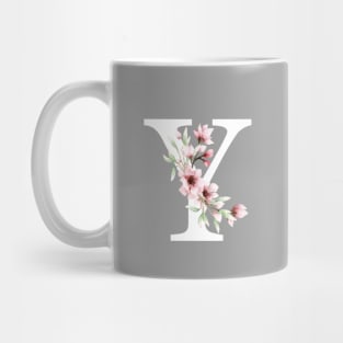 Letter Y Monogram With Cherry Blossoms Mug